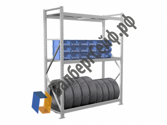 Стеллаж MS Pro 250/150x100/3 яруса